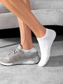 5/6/10/15/20 par męskich białych skarpetek do kostki, odprowadzających wilgoć i oddychających, do tenisa, badmintona, biegania i koszykówki