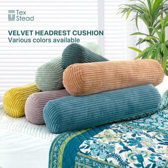 卷枕，多功能珊瑚绒抱枕，圆枕，适用于睡眠、腿部、背部和瑜伽支撑，是脊椎和颈部的理想支撑，可机洗，适合床和沙发装饰，6种鲜艳颜色和3种尺寸可选