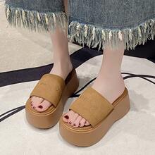 Women Flip-Flops - Beige - View 6