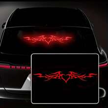 [Pegatina reflectante para coche] Pegatina para coche en forma de corazón y ala de estilo gótico de alta intensidad reflectante | Para decoración del parabrisas delantero y trasero, parachoques y carrocería del coche, señal de advertencia de seguridad para conducción nocturna, adhesivo de vinilo impermeable DIY como regalo de Navidad