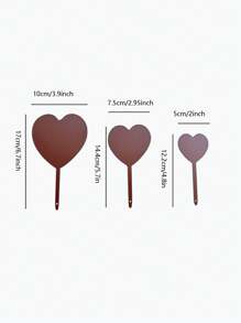 A Set Of 3 Classic Metal Heart-Shaped Garden Stakes, Weathered Rural Style, Christmas Outdoor Decoration, Nature And Outdoor Themes, Floor Mounted Courtyard Decorations, No Electricity Or Batteries Required