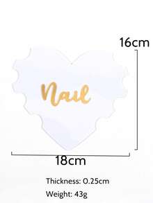 klimonla Professional Photo Prop Set For Nail Art: White Heart Shaped Dish And Decorative Background Cloth To Create An Upscale, -Worthy Styling - Multicolor - View 7