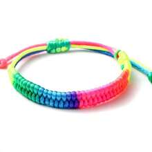 1/5/10/20/30/40/50/100/150pcs Set Rainbow Color Handmade Braided Adjustable Friendship Bracelet, Suitable For Boyfriend/Girlfriend, Multipack Rainbow Design Casual Wear