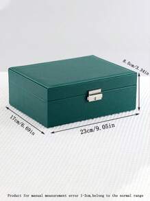 Large Capacity Jewelry Storage Box, Double Layer Lockable Necklace Earring Organizer Box, Big Space Ring Earring Jewelry Box, Double Layer Jewelry Box, Leather Portable Jewelry Box With Removable Tray, Fabric Lining, Key Lock Closure - Desktop Storage, Travel Jewelry Box, Jewelry Organizer For Necklaces, Rings, Watches, Bracelets, Best Gift For Family, Friends, Students, Teachers, Goddess, Holiday Gifts