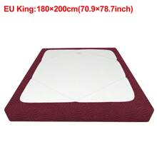 1 pieza Funda de colchón con diseño jacquard de unicolor, cobertor elástico para proteger tu ropa de cama y agregar estilo al hogar, adecuado para todas las estaciones