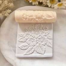Set de 4 piezas Rodillo de textura de flores europeas de cerámica suave, herramienta de rodillo de textura de alta precisión para hacer pendientes DIY, broches, decoraciones y otras manualidades