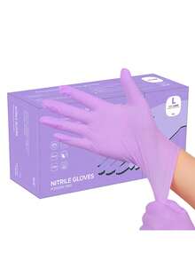 Plum-Purple Disposable Nitrile Gloves, Powder-Free Latex-Free, Durable Household Cleaning Gloves, Waterproof Gloves For Kitchen Cleaning, Tattoo, Hair Dye, Pet, Salon, Cleaning Supplies, DIY Tools - Plum Purple - View 8