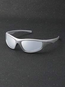 1/2pcs Men Personalized Street Style Technological Futuristic Fashion Glasses For Driving Camping Outdoor Cycling Golf Mountaineering Decoration For Summer Beach Vacation, Outdoor, Travel