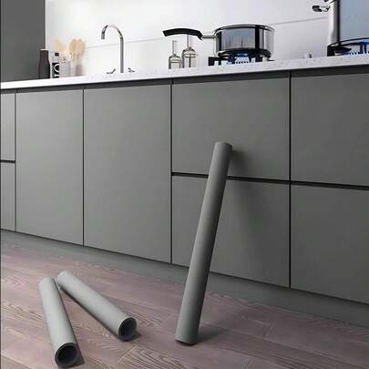 1 Roll Solid Room Decor Vinyl WallPaper, For Living Room Decor Walls Contact Paper, Wallpaper Peel And Stick, Countertops Furniture Stickers, For Kitchen Bedroom Cabinets Removable Waterproof Wallpaper Roll