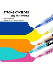 72/120/168 Colors Acrylic Paint Pens, Soft Brush Tip Acrylic Paint Markers,Quick-Drying Waterproof Acrylic Markers For Canvas, Rock Painting, Wood, Stone, Glass, Ceramic, Fabric Painting, DIY Crafts, School Supplies,Back To School