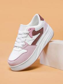 Fashionable Breathable Durable Roller Skate Shoes With Removable Wheels, Enhancing Stability, Suitable For Daily Use And Teenagers Sports - Pink - View 9