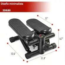 Mini stepper compacto para uso doméstico: entrenamiento cardiovascular eficaz para piernas, glúteos y resistencia con resistencia ajustable y pantalla de entrenamiento digital