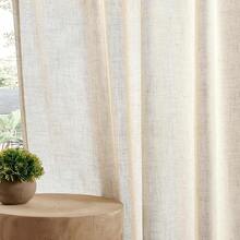 Sheer Curtains 84 Inches Long, White Curtains Living Room 2 Panels Set, Linen Curtains Window Privacy With Filtering (W52 X L84 Inch, Linen), Home Decor - Linen - 查看 4