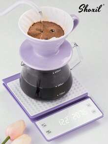 shoxil 1pc Digital Coffee Scale With Timer - 3kg/0.1g High Precision, USB Rechargeable, LCD Display, Suitable For Espresso/Pour Over Coffee/Jewelry, Multifunctional Kitchen Scale (Batteries Not Included) - Electronic Scales - View 10