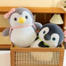 Lindo muñeco de peluche de pingüino, material suave, ideal para decoración de habitación, hogar, oficina o fiesta, regalo de cumpleaños y festividades