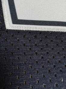 Atonmore Herren 1 Stück buchstabenförmiges grafisches Mesh V-Ausschnitt Fußballtrikot