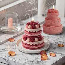 Rose Cake Scented Candle Silicone Mold