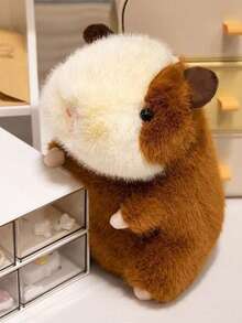 1pc 25cm/9.8in Cute Cartoon Guinea Pig Plush Doll Doll, Teddy Bear Style Hamster Plush Doll, Comforting Little Mouse Doll, Car Decor, Living Room Bedroom Home Decor, Gift For Friends And Students, Party Decoration - Multicolor - View 9