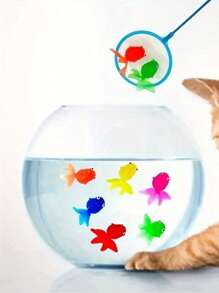 20/10 piezas Peces de goma suaves de colores surtidos, peces ornamentales flotantes, artículos esenciales de playa, accesorios de playa, flotador de piscina