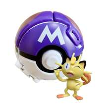 pokemon 1 set/2 pezzi 1 Pokeball + 1 Giocattolo modello Pokemon, Pallina Sorpresa Pokemon con animale domestico che salta fuori, Giocattolo da collezione divertente, Perfetto come regalo di compleanno, Souvenir per feste
