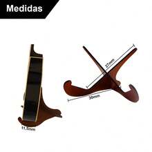Suporte De Chão Instrumento Música Violão Base Firme Prático Desmontável - Marrom - Visão 4