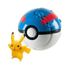pokemon 1 set/2 pezzi 1 Pokeball + 1 Giocattolo modello Pokemon, Pallina Sorpresa Pokemon con animale domestico che salta fuori, Giocattolo da collezione divertente, Perfetto come regalo di compleanno, Souvenir per feste