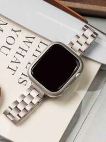 1pc Apple Watch Band For Men Women Thin & Slim Metal Watchband Compatible With Apple Watch Series 10, Series 9 Ultra, 8, 7, SE, 6, 5, 4, 3, 2, 1 Fashion Smart Watch Band Stainless Steel Wrist Strap For Apple Watch Band 40mm, 42mm, 44mm, 45mm, 49mm, 38mm, 41mm, 46mm