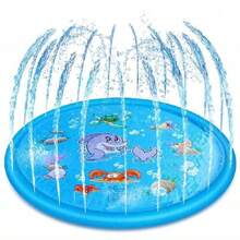 Zerbino doccia per animali domestici in PVC spesso, vasca da bagno portatile, piscina da esterno per giocare con l'acqua, giocattolo interattivo per l'estate