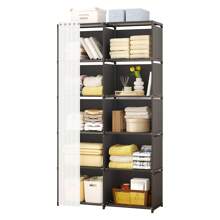 Superlele 4/10-Compartments Simple Wardrobe, Large Capacity Wardrobe, Standalone Wardrobe, Suitable For Bedroom, Living Room, Entrance