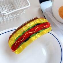 1 件万圣节发爪夹 - 鬼糖印花发夹 - 哥特朋克服装派对配饰，适合少女女士发饰秋季配饰