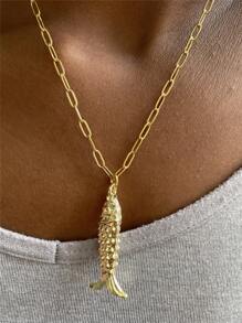 Stainless Steel Vintage Dolphin, Turtle, Mermaid Pendant Necklace, Versatile For Women