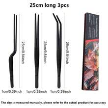 3 pièces/set Pinces de cuisine en acier inoxydable - Pinces barbecue style coréen, pince à barbecue et pinces de service alimentaire - Idéal pour le steak, le buffet, les sushis et la décoration de la vaisselle