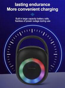 Mini Bluetooth Speaker CLIP 5 Pro, Wireless Bluetooth Speaker, Outdoor, Clip Design, Support SD Card, RGB Colorful Lights