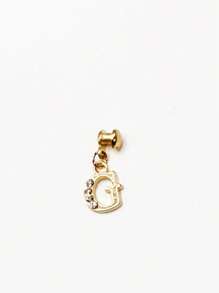1pc Diamond Encrusted 26 English Letter Charm, Suitable For Silicone Watch Band Decoration
