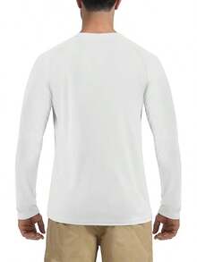 Boladeci Men's UPF 50 Sun Protection UV SPF Shirts Long Sleeve Lightweight Quick Dry Swim T-Shirts Rash Guard - أبيض - مشاهدة 6