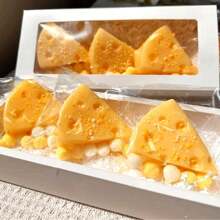 1 pieza / 3 piezas Juguete de amasar de queso simulación de dibujos animados, juguete de descompresión suave muy atractivo, regalo pequeño de rebote lento, adecuado para desahogo de oficina y viajes, regalos de fiestas y días festivos, regalos de cumpleaños