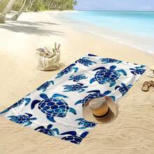 1pc Mandala Print Beach Towel, Super Soft Rectangular Printed Beach Wrap, Beach Mat, Bathroom TowelTravel Essentials Travel Accessories Beach Essentials