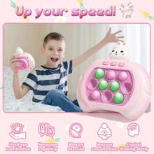 1pc Kids High Challenge Game Machine With 999 Levels, Stress Relief Push Game, Cute 3D Cartoon Astronaut/Bear/Duck/Rabbit Design, Multiple Modes, Cognitive Memory Reflex Training, Handeye Coordination Improvement, Puzzle Game, Children Party Gift, Birthday Toy
