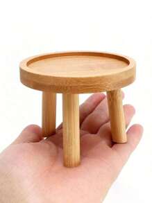 1pc Wooden Plant Stand Flower Pot Base Holder Stool High Stool Balcony Succulents Round Flower Shelf For Indoor Outdoor9(Pay Attention To The Size Before Placing An Orde)