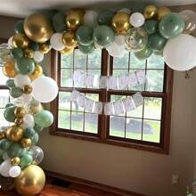 20/40 Stück salbeigrüne und goldene Luftballons-Set, geeignet für Hochzeiten, Geburtstage, Jahrestage, Abschlussfeiern usw. - Vielseitiges Dekor für Innenfeierlichkeiten, Geburtstagsballons