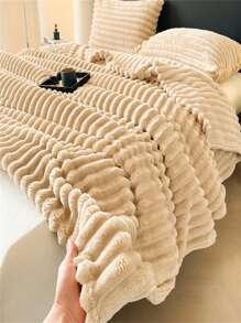 1 Stück gestreifter, weicher & bequemer Fleecedecke, passend für Sofa, Bett, Schlafzimmerdekoration, Herbstsaison, Weihnachten & Halloween