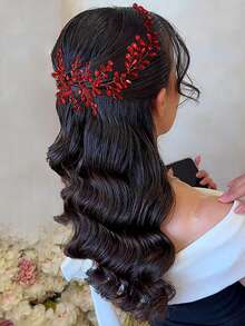 1 pieza Diadema de novia con cristales brillantes, estilo europeo, adecuada para fiesta de cumpleaños, banquete, HP21