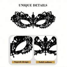 1pc Women's Elegant Lace Masquerade Mask - Fabric Queen Style Half Face Mask, Suitable For Cosplay, Party And Events, Rave
