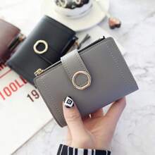 New Short Women Wallets Fashion Simple Cute Small Female Wallets PU Leather Card Holder Women's Purse For Women Wallet Mini Wallet Purse Wallet Small Wallet Cute Wallet