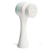 قطعة واحدة فرشاة تنظيف الوجه اليدوية ذات الوجهين، فرشاة تقشير الوجه، فرشاة تنظيف الوجه بشعيرات ناعمة، ممسحة للتدليك وتنظيف البشرة