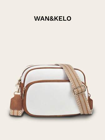 Retro Crossbody Bags For Women Vegan Leather Purses Small Shoulder Handbags With Wide Strap For Daily Commute