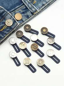 3pcs Random Waist Expansion Button Elastic Button Jeans Expansion Button Waist Extension Detachable Adjustable Universal Seam-Free Button - Multicolor - View 12