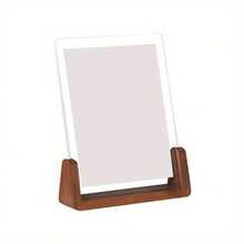 1 قطعة إطار صور حديث على شكل حرف U - مصنوع من مواد مركبة من الأكريليك الممتاز والجوز الصلب/الزان، حامل عرض بقاعدة مانعة للانزلاق، إطار صور مبسط للطاولة، يناسب صور بمقاس 4 * 6 بوصة / 5 * 7 بوصة - منظم مكتب - ديكور منزلي نوردي - رقم طاولة الزفاف - ديكور حائط للصور - هدية إبداعية للزملاء - متعدد الألوان - مشاهدة 15