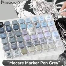 Juego de 5/10 marcadores profesionales de doble punta en escala de grises de MEKALAR - Bolígrafos de arte a base de aceite de secado rápido y resistentes al sangrado para tonos de gris frío/cálido/neutro/comercial, ideales para bocetos, diseño industrial, dibujos arquitectónicos y materiales escolares de arte comercial, de regreso a la escuela