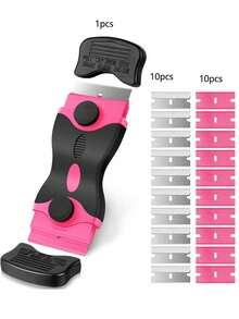 Razor Blade Scraper Tool Kit - 2 Packs Razor Scrapers & 40Pcs Extra Blades, Plastic Paint Scraper Tool, Razor Scraper Tool For Glass Top Stove, Scrappers For Cleaning Window, Cooktop, Oven, Floor - Multicolor - View 10